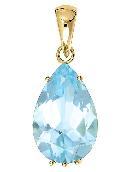 My Gold Kettenanhänger Damen Blautopas Anhänger günstig online kaufen
