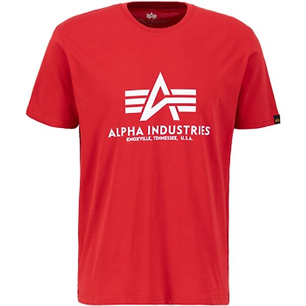 Alpha Industries  T-Shirts & Poloshirts Basic T-Shirt - speed red günstig online kaufen