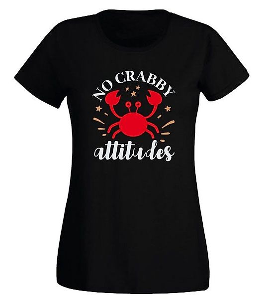 G-graphics T-Shirt Damen T-Shirt - No crabby attitudes mit trendigem Frontp günstig online kaufen