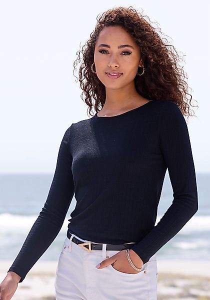 Vivance Langarmshirt mit modischer Rippstruktur aus günstig online kaufen