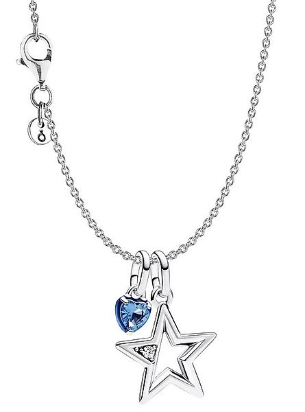 Pandora Kette mit Anhänger Collier für Damen Schmuckset Silber Stern und He günstig online kaufen