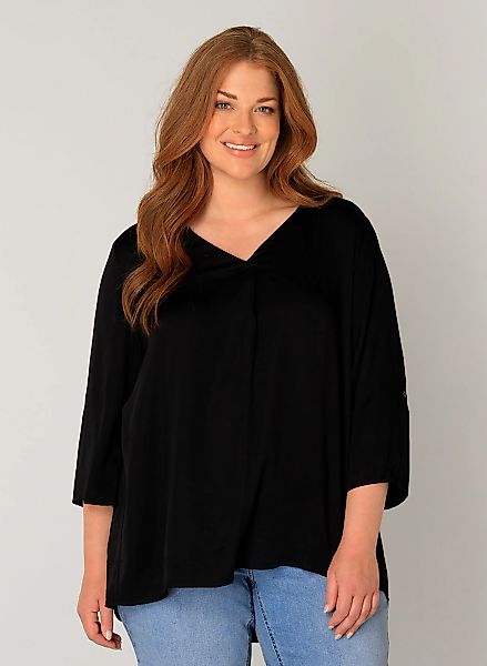 Base Level Curvy Shirtbluse "Yanina", mit V-Ausschnitt günstig online kaufen