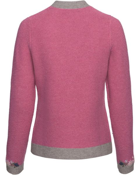 Luis Steindl Strickjacke Linksstrickjacke mit Blümchen günstig online kaufen