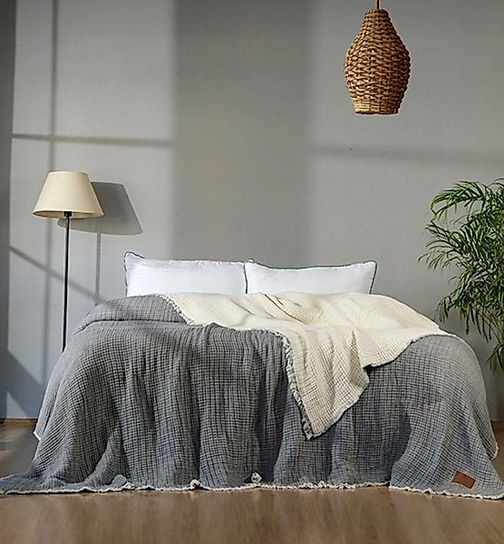 Wohndecke Premium Musselin Wohn/Schlafdecke Double Face günstig online kaufen