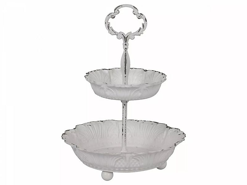Chic Antique Dekoetagere Chic Antique Etagere mit zwei Schüssel, weiß, 2 ET günstig online kaufen
