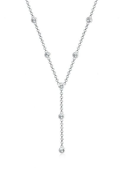 Elli Collierkettchen Y-Kette 925 Silber, mit Kristallen von Swarovski® günstig online kaufen