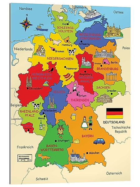Posterlounge Wandbild Bundesländer für Kinder, Fluffy günstig online kaufen