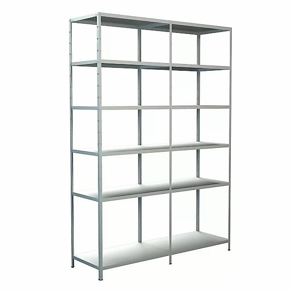 Schulte Steck-Grund-/Anbauregal 230 cm x 160 cm x 50 cm Weiß günstig online kaufen