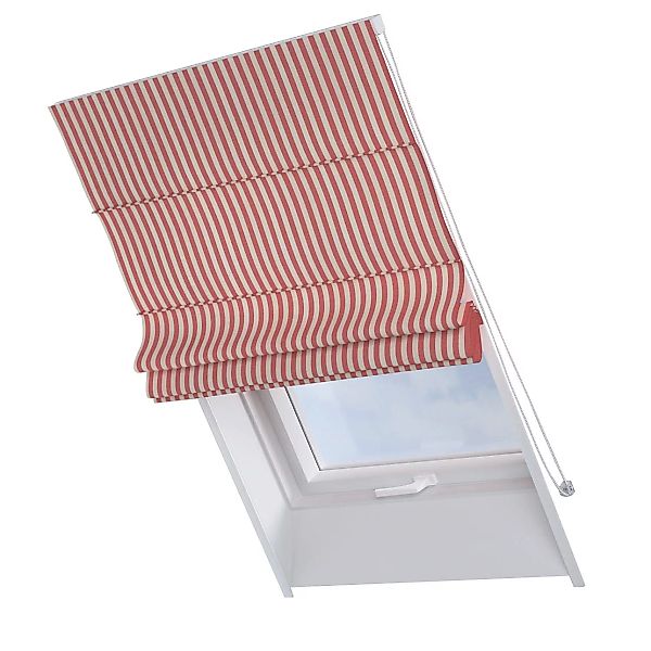 Dekoria Dachfenster-Raffrollo Rimini, rot-ecru , 50 x 60 cm günstig online kaufen