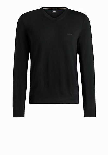 BOSS Strickpullover Baram-L mit Logo-Stick (1-tlg) günstig online kaufen