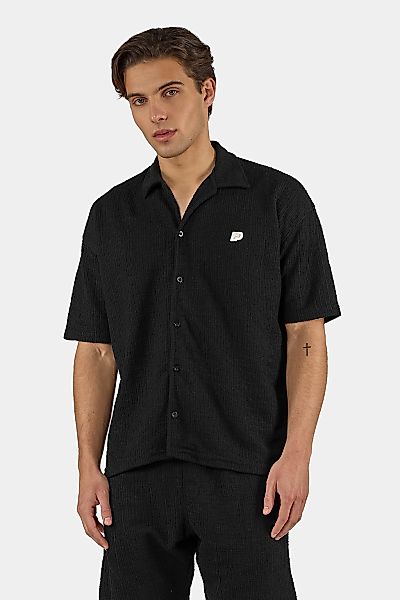 PEGADOR Kurzarmshirt "Libco Structured Knit Shirt" Materialmix, regular fit günstig online kaufen