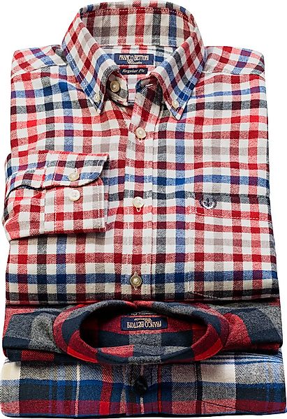 Franco Bettoni Flanellhemd (Set, 3er Pack günstig online kaufen