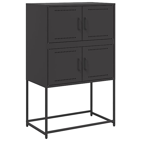 vidaXL Sideboard Schwarz 68,5x38,5x107 cm Stahl 846482 günstig online kaufen