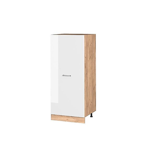 Vicco Hochschrank R-Line, Weiß Hochglanz/Goldkraft Eiche, günstig online kaufen