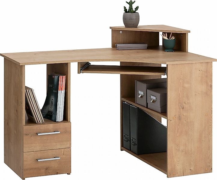 VOGL Möbelfabrik Schreibtisch "Sam", Eckschreibtisch, Tastaturauszug, Monit günstig online kaufen