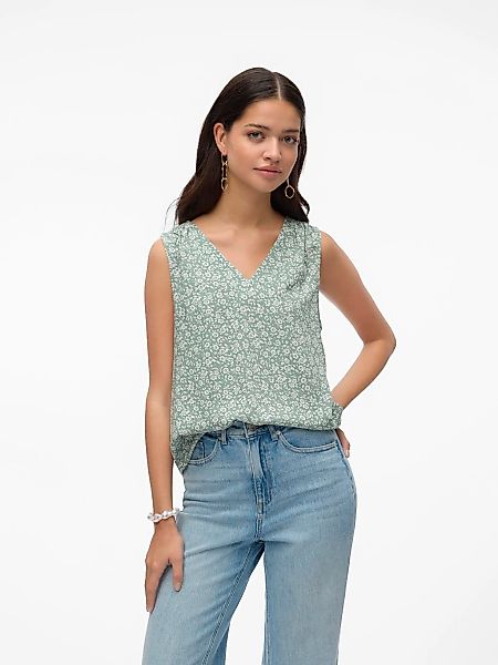 Vero Moda V-Shirt "VMEASY JOY S/L V-NECK TOP WVN GA" günstig online kaufen