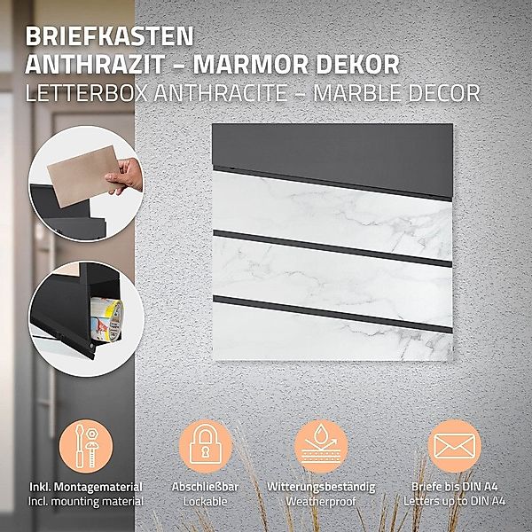 ML-DESIGN Standbriefkasten Briefkasten Postkasten mit Zeitungsfach, günstig online kaufen