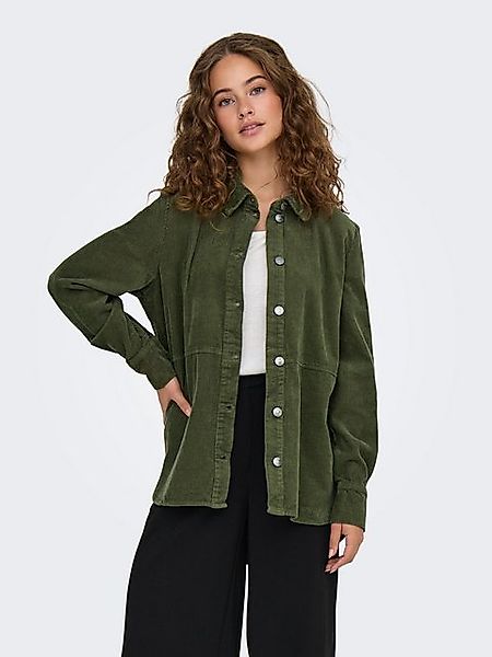 JACQUELINE de YONG Blusenshirt Hemdbluse Locker geschnitten Langarm Hemdkra günstig online kaufen