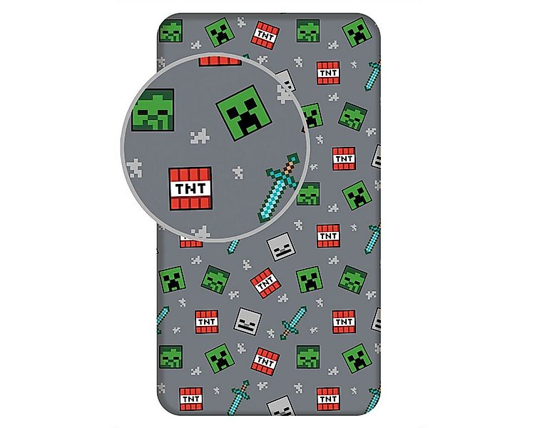 Jerry Fabrics Spannbettlaken Minecraft Spannbettlaken „We got this“ – Baumw günstig online kaufen