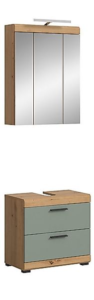 furnling Badmöbel-Set Scott, (2-St., bestehend aus Spiegelschrank, Waschbec günstig online kaufen