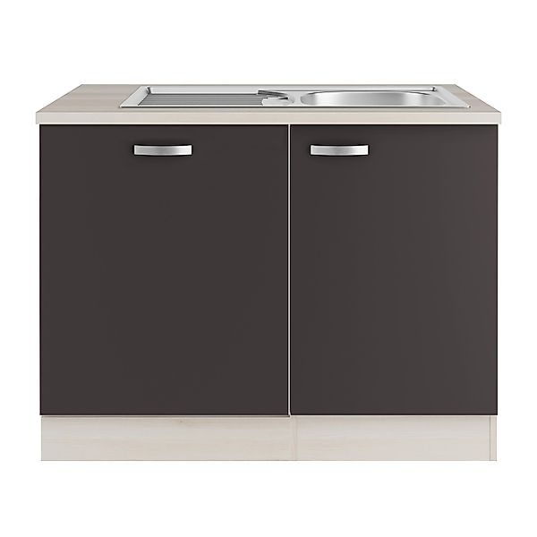 OPTIFIT Faro220 Küchen-Spülenschrank-Set Anthrazit günstig online kaufen