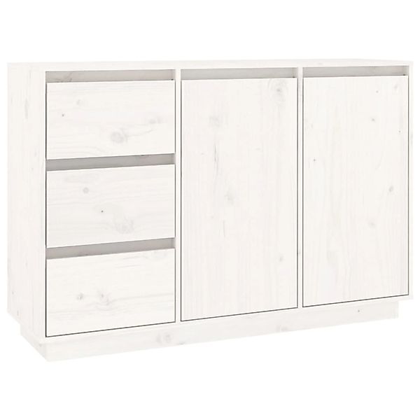vidaXL Sideboard Weiß 111x34x75 cm Massivholz Kiefer 813805 günstig online kaufen