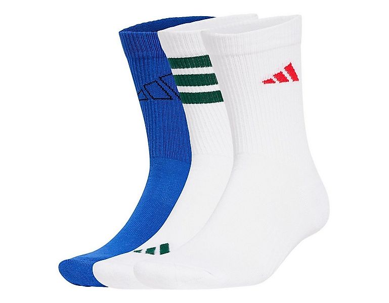 adidas Performance Sportsocken Logo Crew weiss/blau - 3 Paar günstig online kaufen