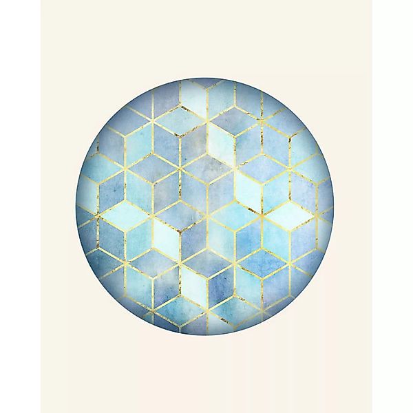 Komar Wandbild Mosaik Circle Azzuro Abstrakt B/L: ca. 40x50 cm günstig online kaufen