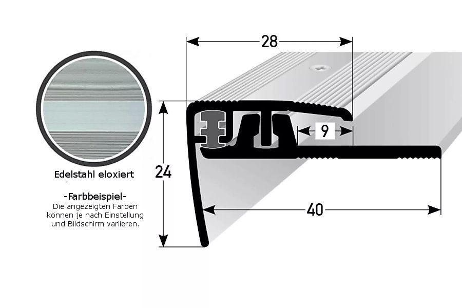 Klick-Treppenkante für Vinyl / Laminat / Parkett "Lakeview", Höhe 4 - 7 mm, günstig online kaufen