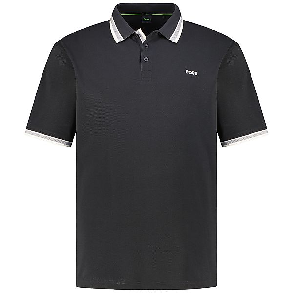 BOSS Poloshirt mit Kontrastdetails Farbe schwarz Größe: 6XL günstig online kaufen