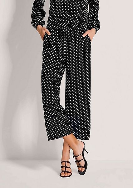 MADELEINE Stoffhose Schlupfhose mit Tupfen-Muster Stoffhose mit Schlupfbund günstig online kaufen