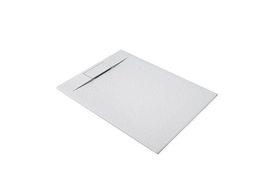 SONNI Duschwanne Duschtasse, mit Siphon, walk in dusche, Weiß / Schwarz, Sc günstig online kaufen