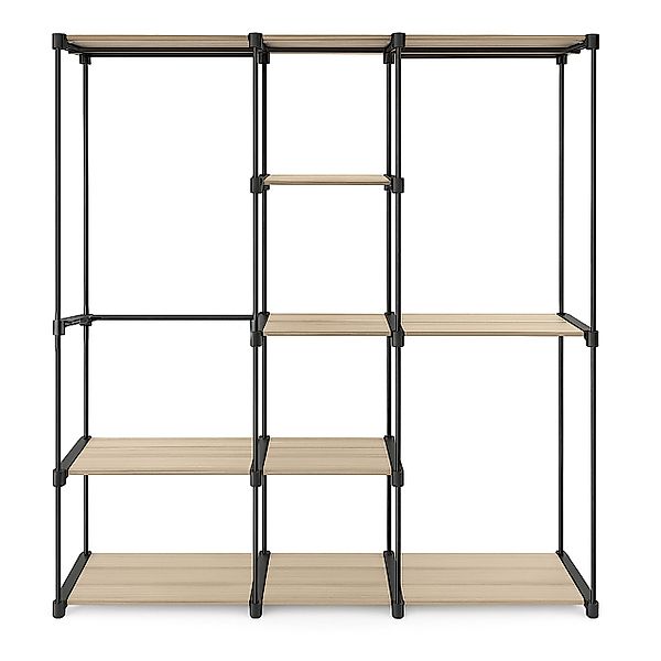 relaxdays Standregal Kleiderregal Metall, Braun günstig online kaufen
