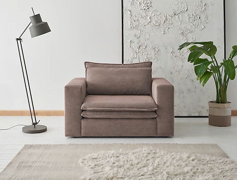Home affaire Loveseat »PIAGGE« Hochwertiger Cord, trendiger Loveseat günstig online kaufen