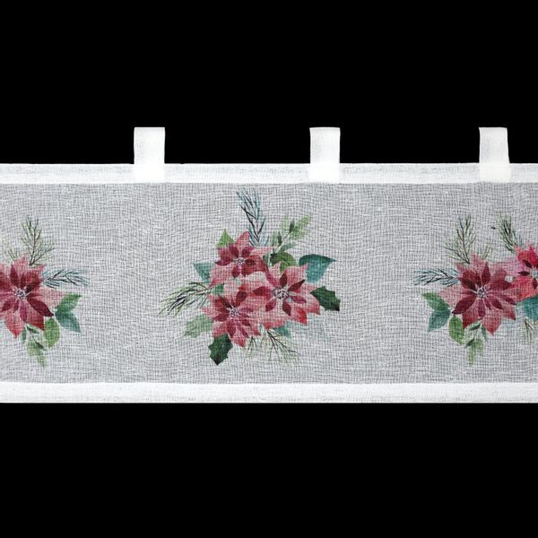 Eurofirany Scheibengardine Kurzgardine mit Weihnachtsmotiv, Schlaufen günstig online kaufen