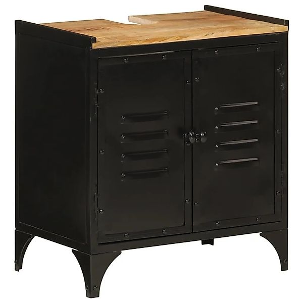 vidaXL Waschbeckenunterschrank 55x35x60 cm Eisen und Massivholz Mango 35856 günstig online kaufen