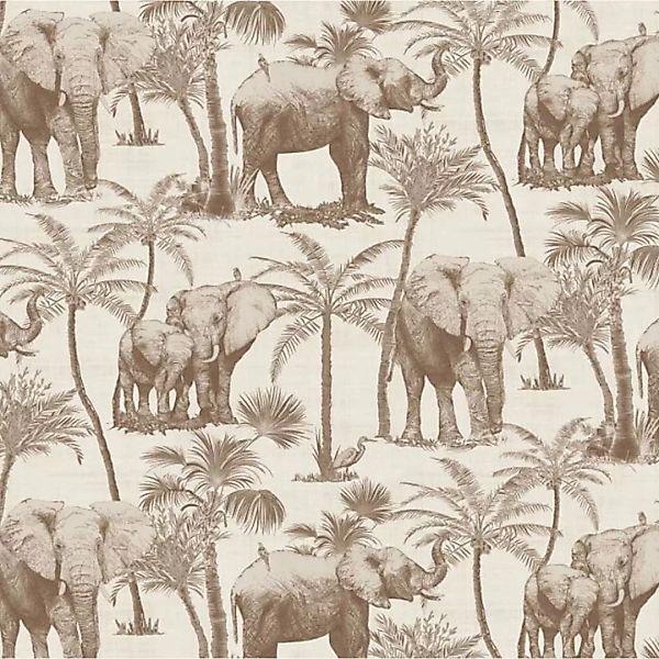 Dutch Wallcoverings Tapete Elephant Grove Beige günstig online kaufen