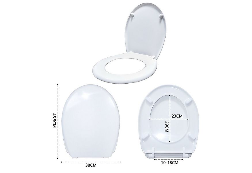 FIVMEN WC-Sitz Toilettendeckel Absenkautomatik Klobrille mit Softclose Toil günstig online kaufen