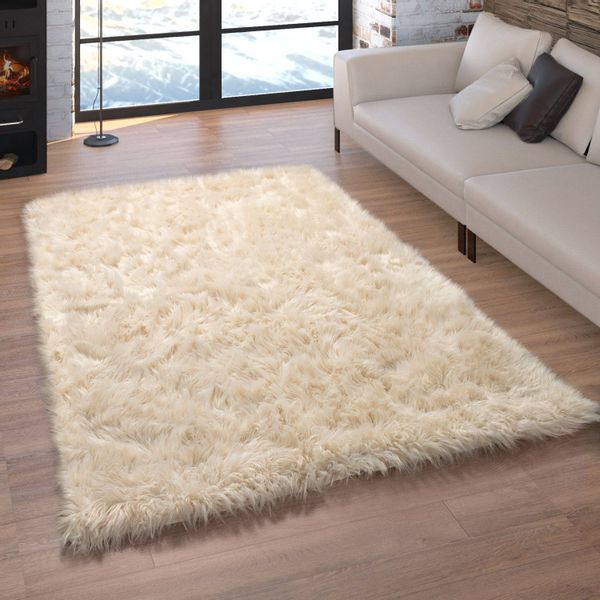 Paco Home Fellteppich "Playa 960" rechteckig 64 mm Höhe Kunstfell, Flokati- günstig online kaufen