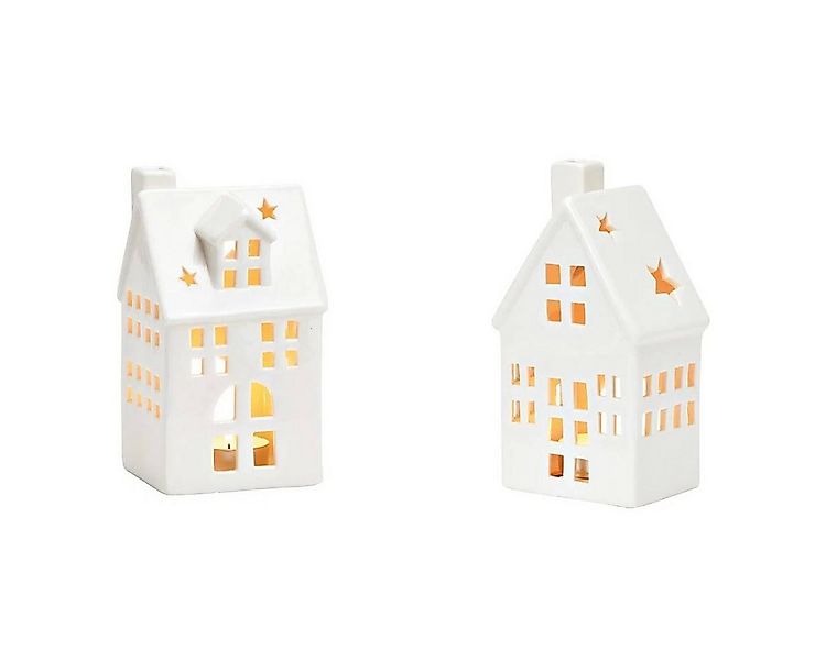 Wurm Teelichthalter 2er Set Lichthaus weiß aus Porzellan verschiedene Größe günstig online kaufen