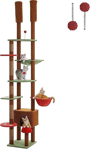 Purpurra Kratzbaum Höhenverstellbar mit Blättern/Champignon, Hängematte, 13 günstig online kaufen