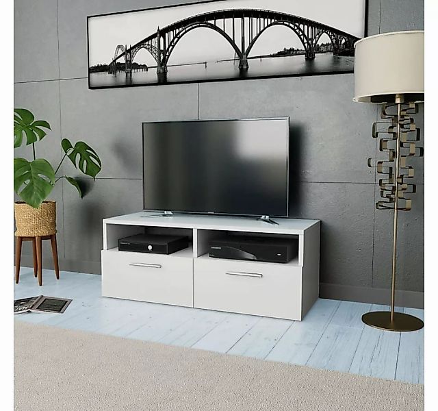 furnicato TV-Schrank Holzwerkstoff 95x35x36 cm Weiß günstig online kaufen