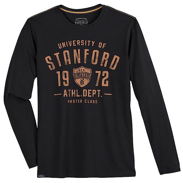 redfield Rundhalsshirt Große Größen Herren Langarmshirt schwarz STANFORD Re günstig online kaufen