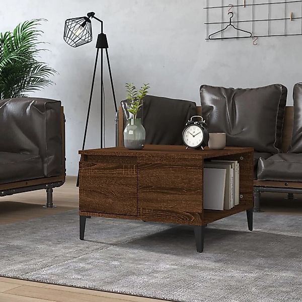 vidaXL Couchtisch Braun Eichen-Optik 55x55x36,5 cm Holzwerkstoff Modell 3 günstig online kaufen