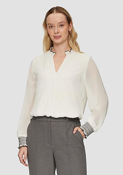 s.Oliver Langarmbluse Bluse Elegante Chiffonbluse mit günstig online kaufen