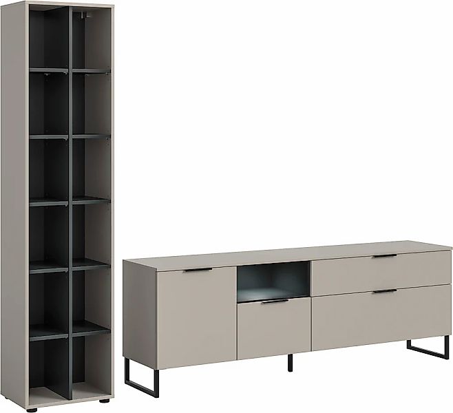 INOSIGN Wohnwand "Adio, Wohnkombination, 245 cm Breit", (Set, 4 St.), Adio, günstig online kaufen