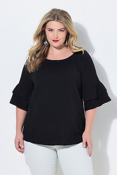 MIAMODA Longbluse Bluse A-Linie Musselin günstig online kaufen