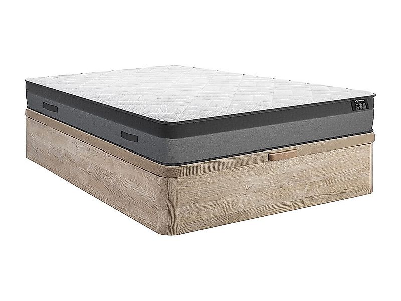 Set aus Bettgestell mit Bettkasten + Matratze - 140 x 190 cm - Taschenfeder günstig online kaufen