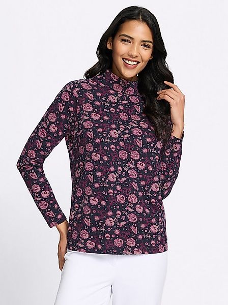 Sieh an! T-Shirt Stehkragen-Shirt Langarm günstig online kaufen