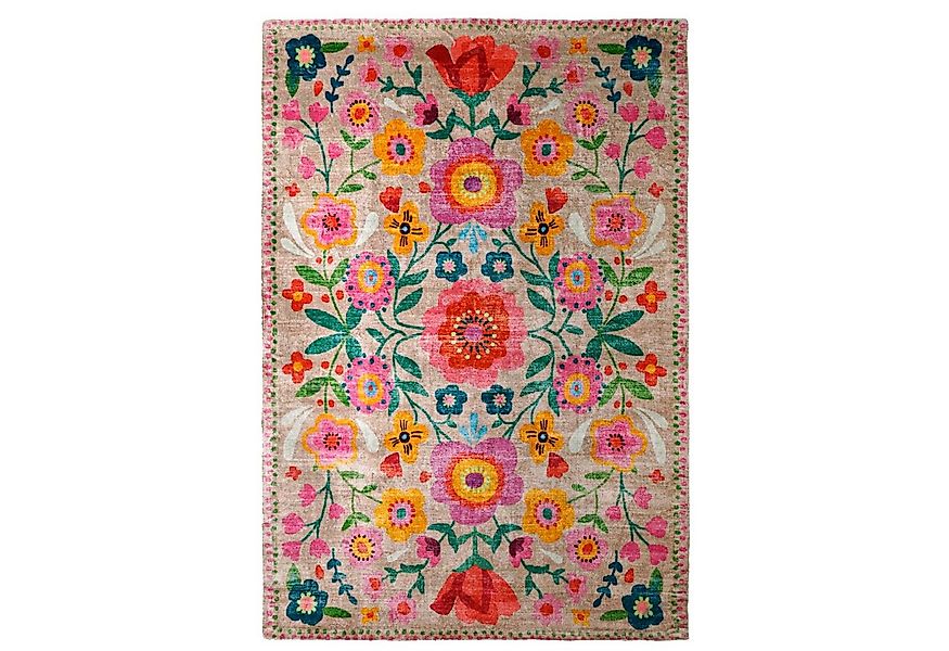Vintagehaus Teppich Vintage Boho Teppich Blume 160 x 230 cm günstig online kaufen